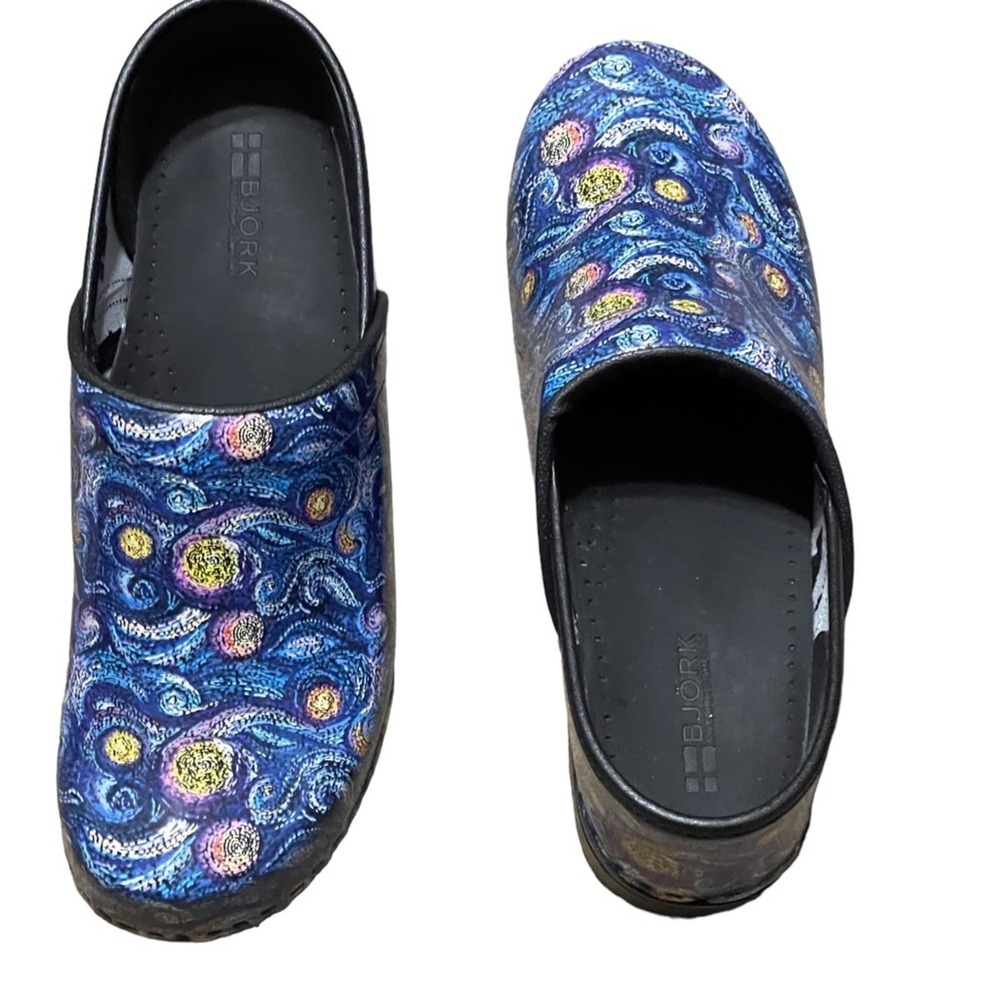 Bjork PROFESSIONAL Starry Leather Clogs Size 44 NEW - Picture 10 of 12